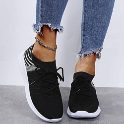 Sneakers Women Shoes Brown Pattern Canvas Shoe Casual Women Shoes Flat Lace-Up Women Platform Sneakers 